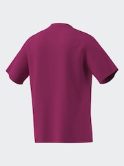 adidas Originals Purple Tech Trefoil Essentials Polyester T-Shirt - Image 6 of 7