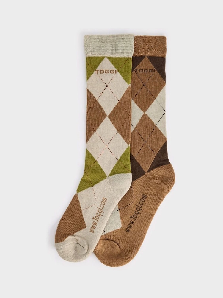 Toggi Brown Pascal Socks 2 Pack - Image 1 of 2