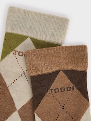 Toggi Brown Pascal Socks 2 Pack - Image 2 of 2