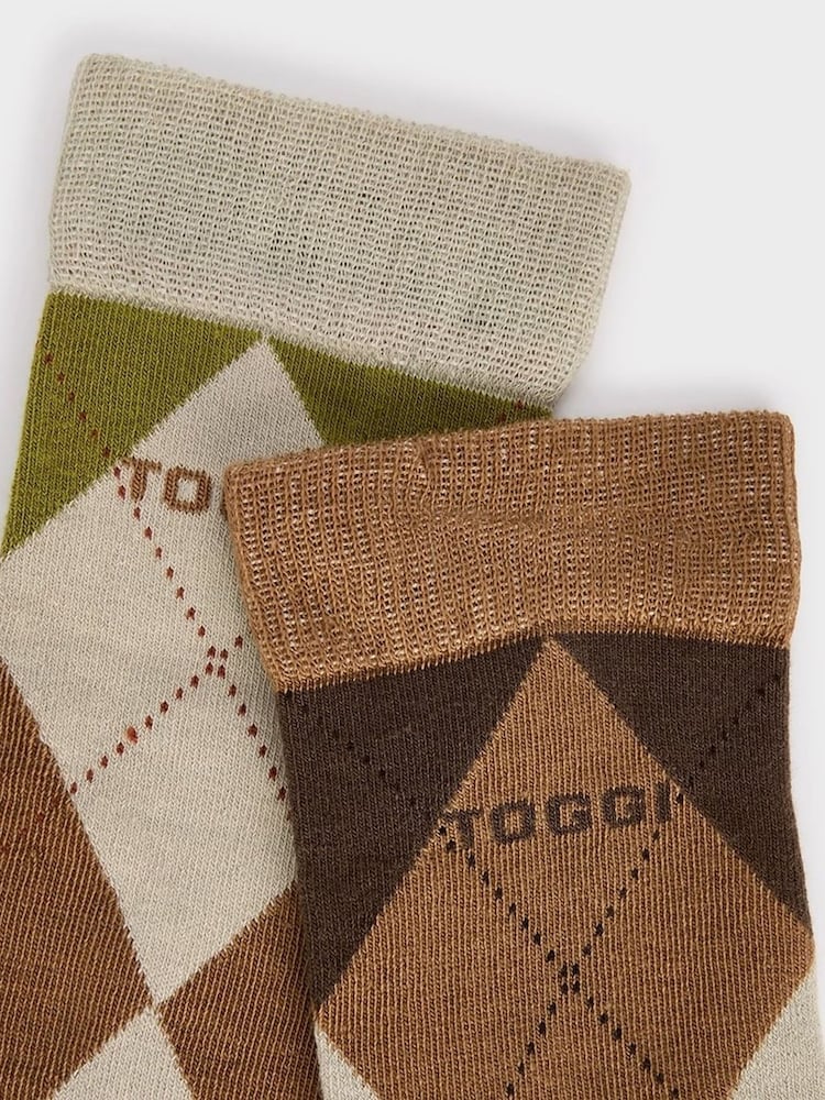 Toggi Brown Pascal Socks 2 Pack - Image 2 of 2