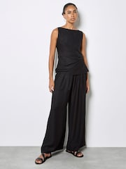 Apricot Black Side Knot Woven Top - Image 3 of 6