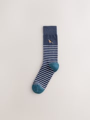 Blue/Green Mixed Animals Pattern Socks 5 Pack - Image 3 of 8