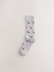 Blue/Green Mixed Animals Pattern Socks 5 Pack - Image 4 of 8