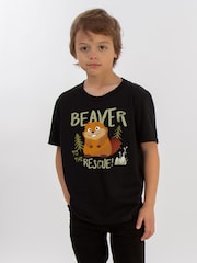 Brands In Black Disney Hoppers Beaver To The Rescue T-Shirt - Image 2 of 5