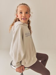 Neutral Brown Hoodie and Rib Leggings Set (3-16yrs) - Image 4 of 4