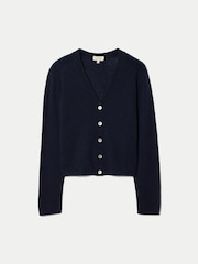 Jigsaw Blue Merino Cashmere V-Neck Cardigan - Image 4 of 4