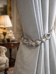 Laura Ashley Set of 2 Silver Marrion Tiebacks - Image 1 of 2