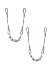 Laura Ashley Set of 2 Silver Marrion Tiebacks - Image 2 of 2