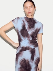 Jigsaw Tiger Orchid Cap Sleeve Dress - Bild 2 von 6