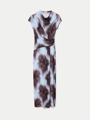 Jigsaw Blue Tiger Orchid Cap Sleeve Dress - Image 7 of 7