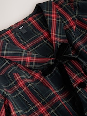 Green/Red Tartan - Velvet Bow Puff Sleeve Blouse - រូបភាព 7 នៃ 7