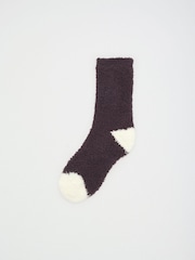 Friends Like These Chocolate Brown and Cream Leopard Print Cosy Slipper Socks 3 Pack - Image 2 of 7