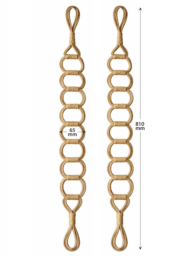Laura Ashley Set of 2 Natural Ardal Tiebacks - Image 3 of 3 Laura Ashley Set of 2 Natural Ardal Tiebacks - Image 3 of 3