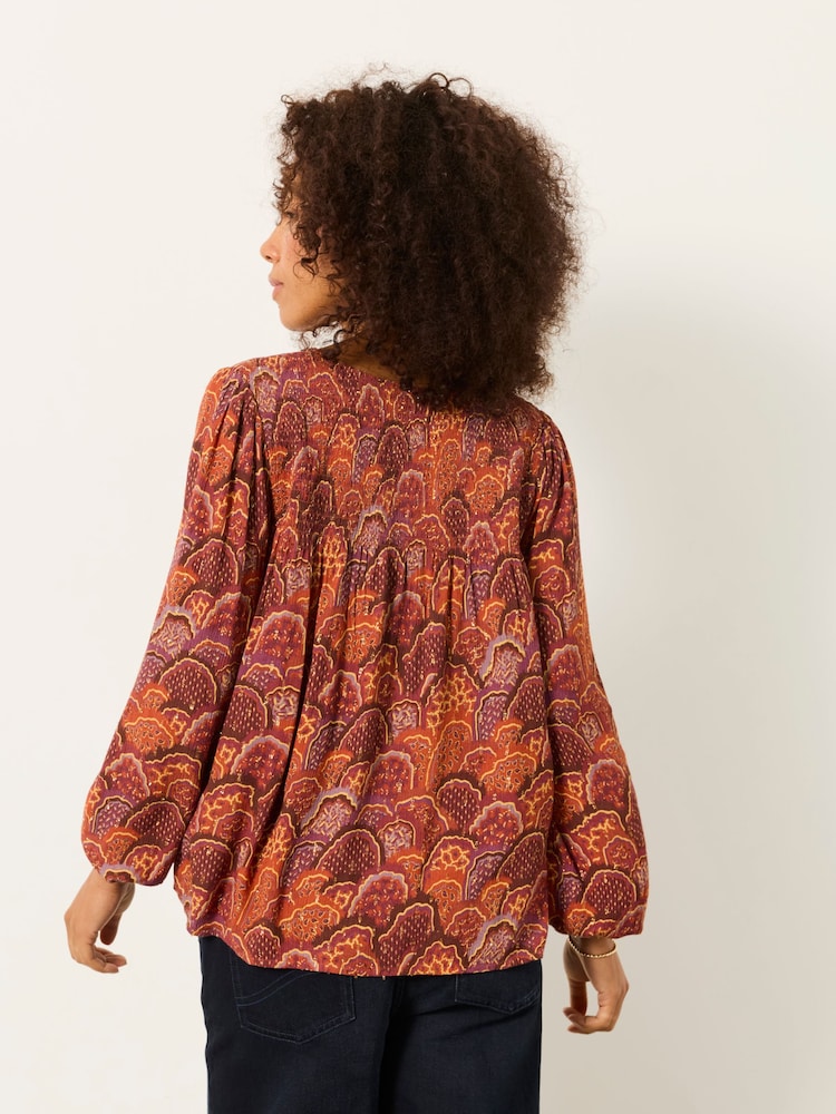 FatFace Nessie Purple Mountains Petite Blouse - Image 2 of 6 FatFace Nessie Purple Mountains Petite Blouse - Image 2 of 6
