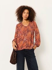 FatFace Nessie Purple Mountains Petite Blouse - Image 5 of 6