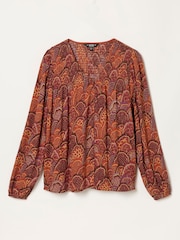 FatFace Nessie Purple Mountains Petite Blouse - Image 6 of 6