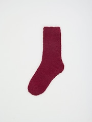 Friends Like These Red and Cream Cherry Print Cosy Slipper Socks 3 Pack - Image 4 of 7