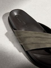 Khakigrün - N. Premium Zehensteg-Fußbett-Sandalen - Bild 10 von 10