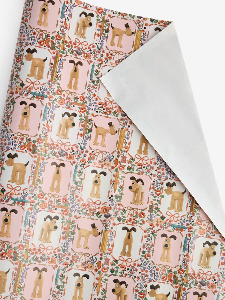Cath Kidston Wallace and Gromit Floral 3 Metre Wrapping Paper - Image 1 of 2 Cath Kidston Wallace and Gromit Floral 3 Metre Wrapping Paper - Image 1 of 2