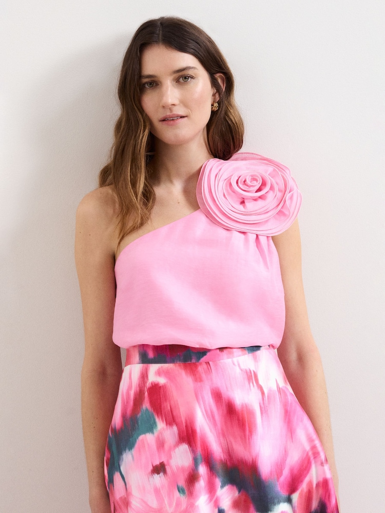 Phase Eight Pink Angelina Corsage Top - Image 1 of 6