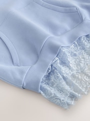 Blue Lace Hem Hoodie (3-16yrs) - Image 8 of 8
