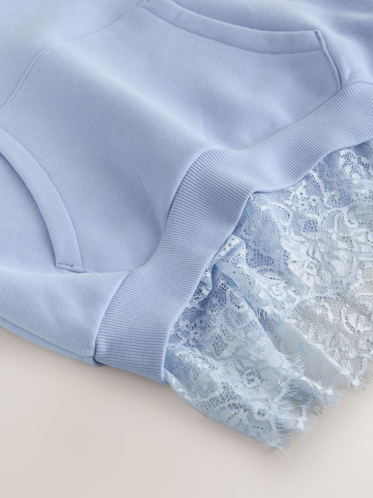 Blue Lace Hem Hoodie (3-16yrs) - Image 8 of 8 Blue Lace Hem Hoodie (3-16yrs) - Image 8 of 8