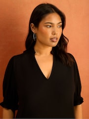 Live Unlimited Black Short Sleeve Jersey Top - Image 2 of 5