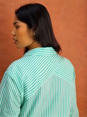Live Unlimited Green Petite Stripe Long Sleeve Shirt - Image 2 of 5