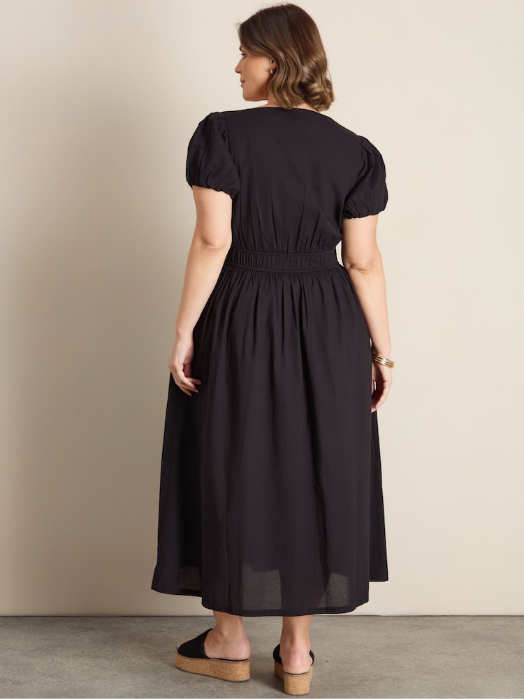 Live Unlimited Black Smocked Waist Dress - Image 5 of 5