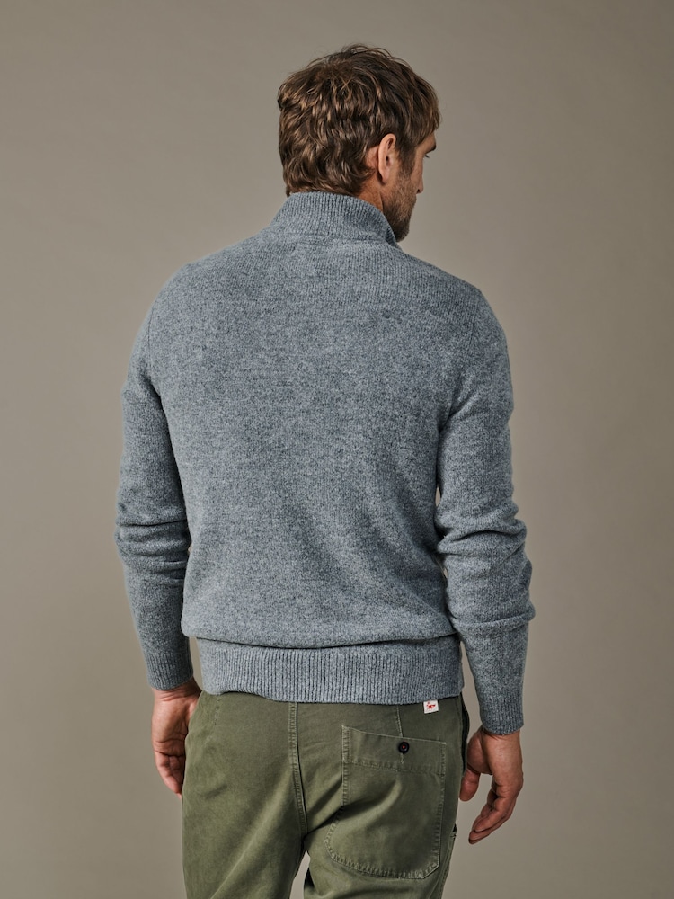 Aubin Gråpeppar Lammulljumper med Dragkedja - Bild 2 av 3