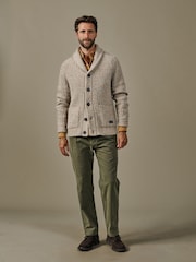 Aubin Cream Helston Twist Cardigan - Larawan 3 ng 5