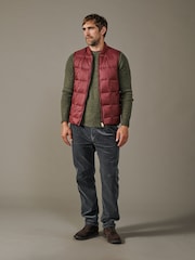 Aubin Red Herriot Down Gilet - Image 1 of 5