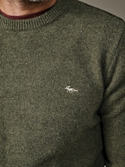 Aubin Green Phillips Lambswool Crew Neck Jumper - Image 3 of 4