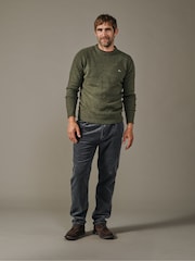 Aubin Green Phillips Lambswool Crew Neck Jumper - Image 4 of 4