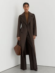 Reiss Rene Double-Breasted Blind-Seam Coat Wool-Blend with Cashmere - Image 1 de 9