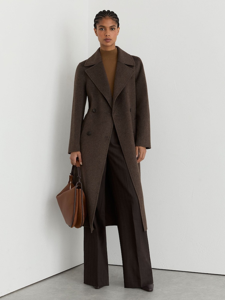 Reiss Rene Double-Breasted Blind-Seam Coat Wool-Blend with Cashmere - Image 1 de 9 Reiss Rene Double-Breasted Blind-Seam Coat Wool-Blend with Cashmere - Image 1 de 9