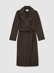 Reiss Rene Double-Breasted Blind-Seam Coat Wool-Blend with Cashmere - Image 2 de 9