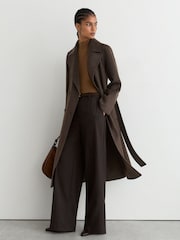 Reiss Rene Double-Breasted Blind-Seam Coat Wool-Blend with Cashmere - Image 3 de 9