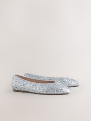 Silver Forever Comfort® Sparkle Ballet Flats - Image 6 of 9