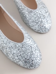Silver Forever Comfort® Sparkle Ballet Flats - Image 8 of 9