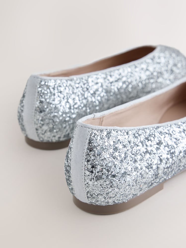 Silver Forever Comfort® Sparkle Ballet Flats - Image 9 of 9