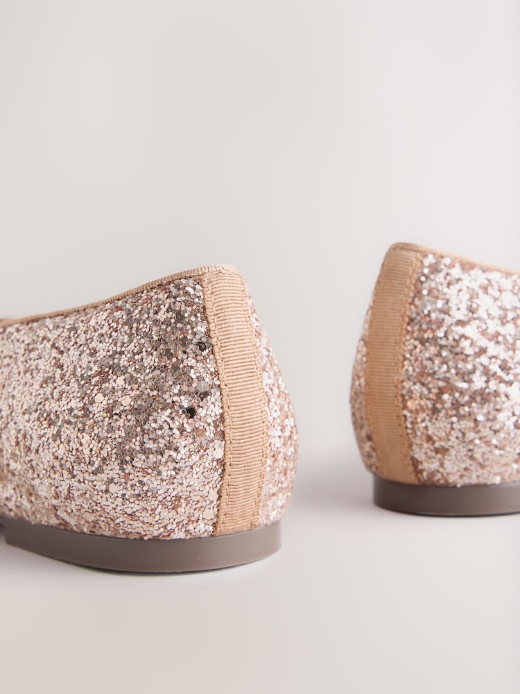 Rose Gold Forever Comfort® Sparkle Ballet Flats - Image 10 of 10