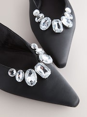 Juoda - Forever Comfort® Jewelled Point Toe Ballet Shoes - 8 paveikslėlis iš 9