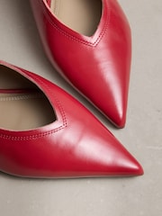 Rust Brown N. Premium Leather High Cut Pointed Flats - Image 4 of 5