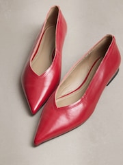 Rust Brown N. Premium Leather High Cut Pointed Flats - Image 5 of 5