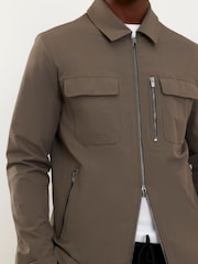 River Island Natural Muscle Fit Ripstop Shacket - Image 3 of 4