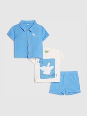 River Island Blue Abbie Rosie Goose T-Shirt & Shorts Set - Image 1 of 5