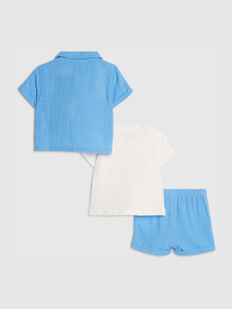 River Island Blue Abbie Rosie Goose T-Shirt & Shorts Set - Image 2 of 5 River Island Blue Abbie Rosie Goose T-Shirt & Shorts Set - Image 2 of 5