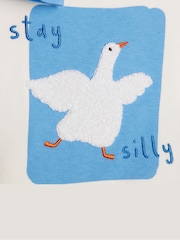 River Island Blue Abbie Rosie Goose T-Shirt & Shorts Set - Image 3 of 5