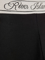 River Island Black Logo Waistband Kickflares Leggings - Image 2 of 3